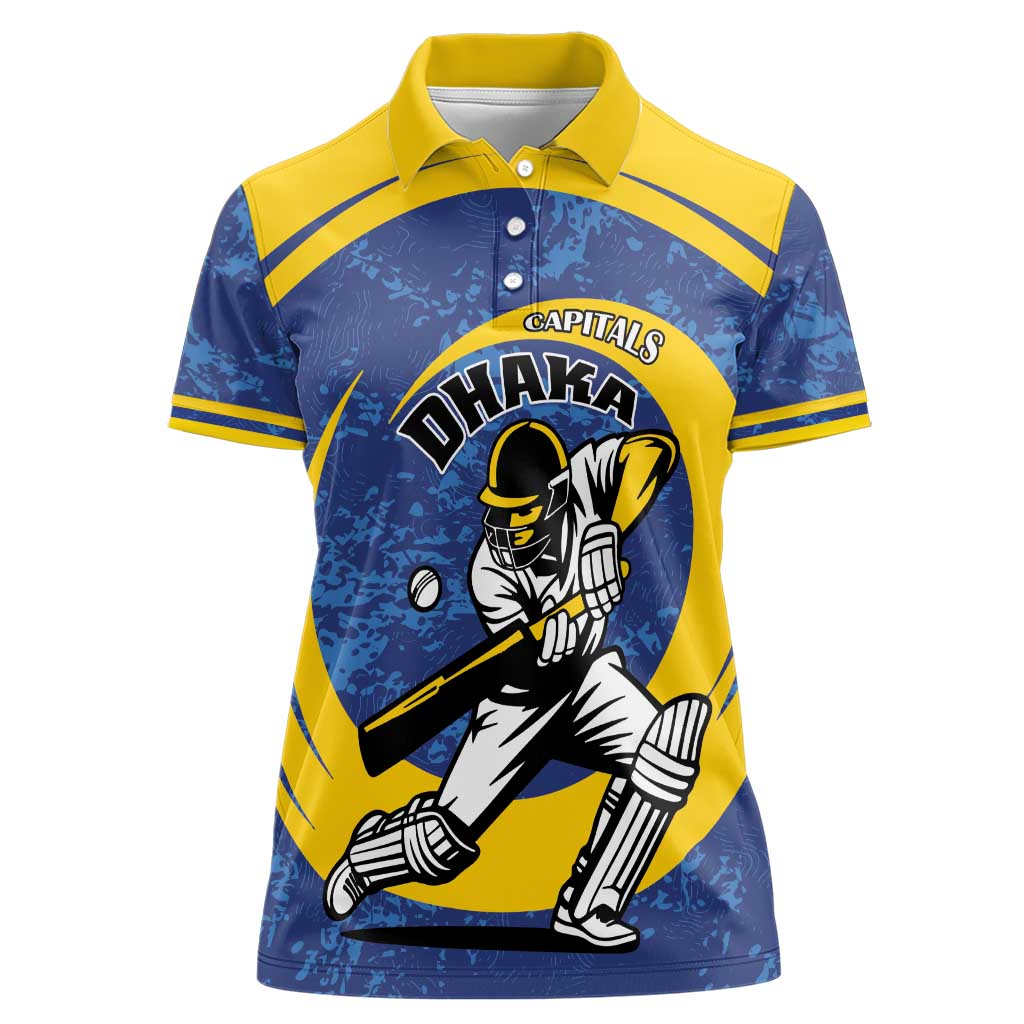 Custom Dhaka Cricket Capitals Women Polo Shirt Together We Rise - Wonder Print Shop
