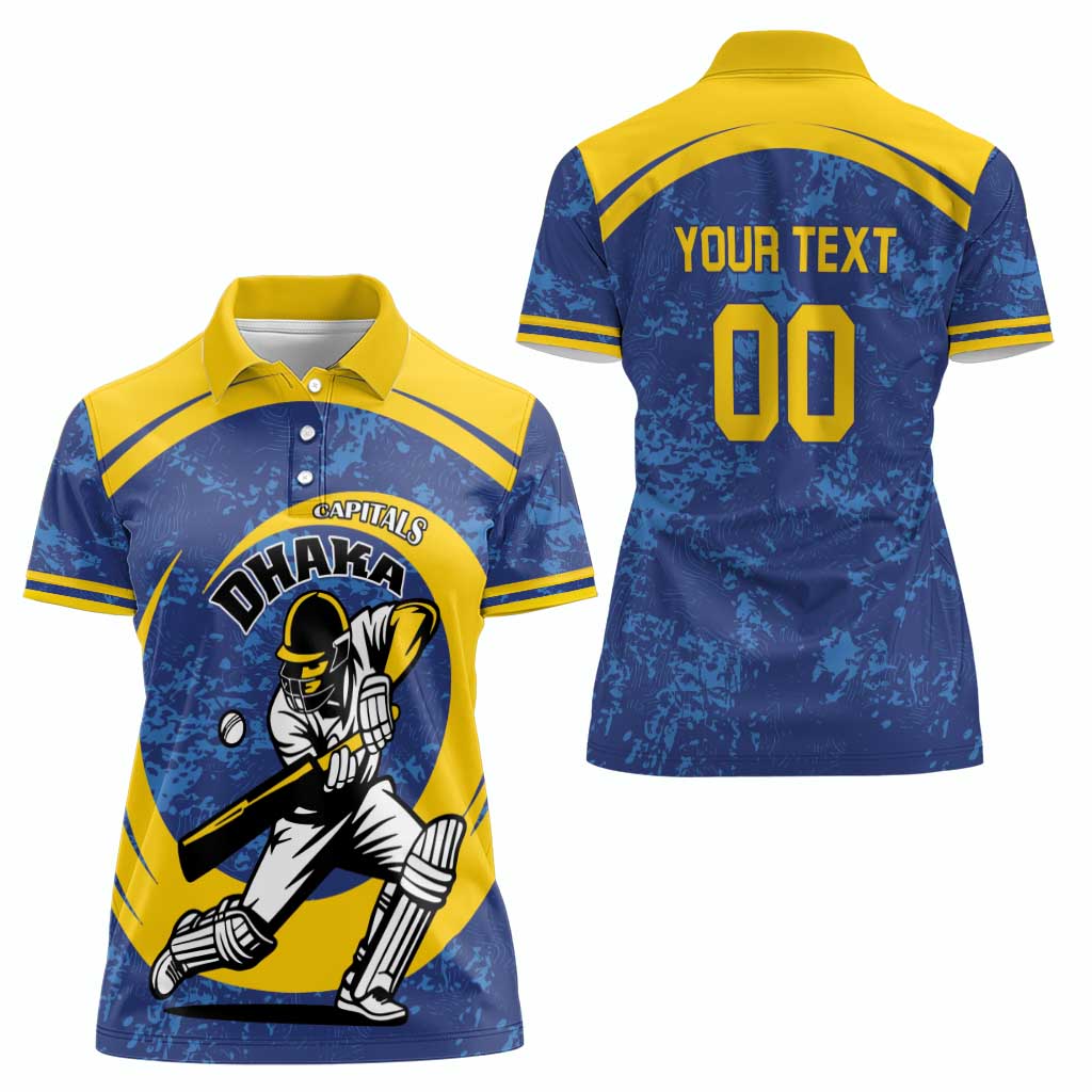 Custom Dhaka Cricket Capitals Women Polo Shirt Together We Rise - Wonder Print Shop