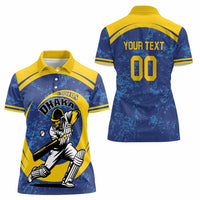 Custom Dhaka Cricket Capitals Women Polo Shirt Together We Rise - Wonder Print Shop