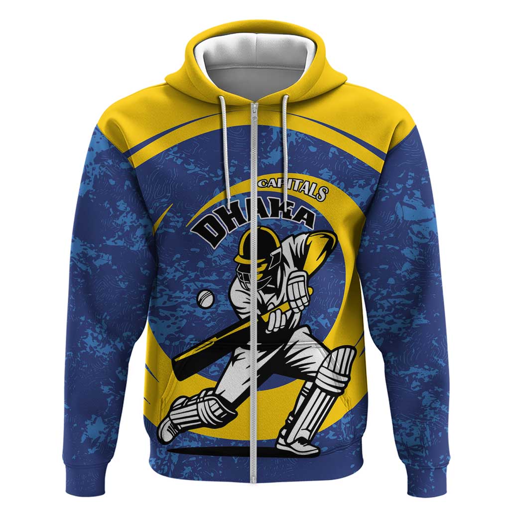 Custom Dhaka Cricket Capitals Zip Hoodie Together We Rise - Wonder Print Shop