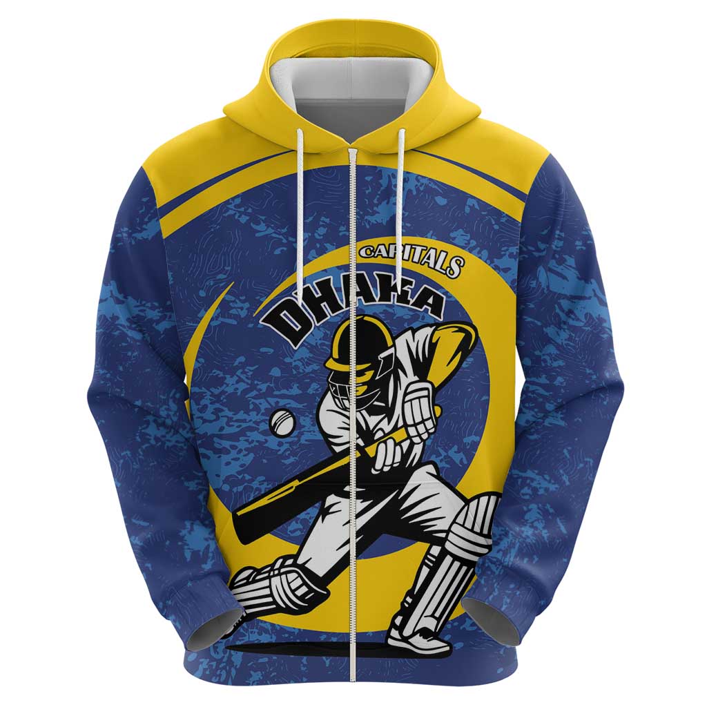 Custom Dhaka Cricket Capitals Zip Hoodie Together We Rise - Wonder Print Shop