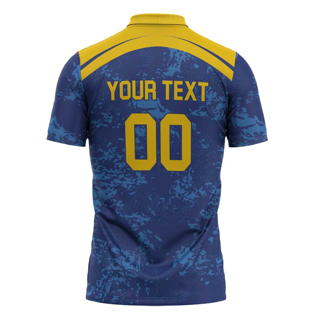 Custom Dhaka Cricket Capitals Zipper Polo Shirt Together We Rise - Wonder Print Shop