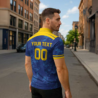 Custom Dhaka Cricket Capitals Zipper Polo Shirt Together We Rise - Wonder Print Shop