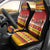 Custom Lithuania Christmas Car Seat Cover Lietuva Santa Claus With Reindeer - Wonder Print Shop