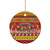 Lithuania Christmas Ceramic Ornament Lietuva Santa Claus With Reindeer - Wonder Print Shop