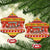 Lithuania Christmas Ceramic Ornament Lietuva Santa Claus With Reindeer - Wonder Print Shop
