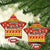 Lithuania Christmas Ceramic Ornament Lietuva Santa Claus With Reindeer - Wonder Print Shop