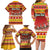 Custom Lithuania Christmas Family Matching Long Sleeve Bodycon Dress and Hawaiian Shirt Lietuva Santa Claus With Reindeer - Wonder Print Shop