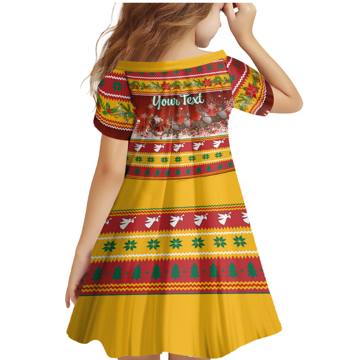 Custom Lithuania Christmas Family Matching Mermaid Dress and Hawaiian Shirt Lietuva Santa Claus With Reindeer - Wonder Print Shop