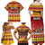 Custom Lithuania Christmas Family Matching Off Shoulder Maxi Dress and Hawaiian Shirt Lietuva Santa Claus With Reindeer - Wonder Print Shop