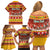 Custom Lithuania Christmas Family Matching Off Shoulder Short Dress and Hawaiian Shirt Lietuva Santa Claus With Reindeer - Wonder Print Shop