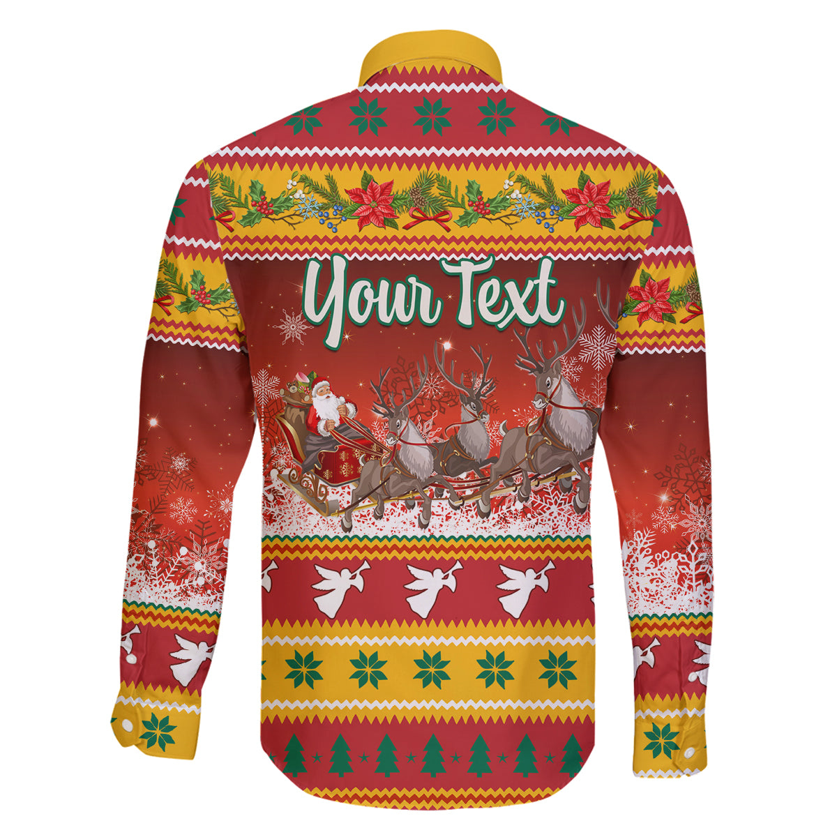 Custom Lithuania Christmas Family Matching Puletasi Dress and Hawaiian Shirt Lietuva Santa Claus With Reindeer - Wonder Print Shop
