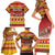 Custom Lithuania Christmas Family Matching Short Sleeve Bodycon Dress and Hawaiian Shirt Lietuva Santa Claus With Reindeer - Wonder Print Shop