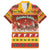 Custom Lithuania Christmas Family Matching Short Sleeve Bodycon Dress and Hawaiian Shirt Lietuva Santa Claus With Reindeer - Wonder Print Shop