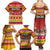 Custom Lithuania Christmas Family Matching Summer Maxi Dress and Hawaiian Shirt Lietuva Santa Claus With Reindeer - Wonder Print Shop