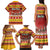 Custom Lithuania Christmas Family Matching Tank Maxi Dress and Hawaiian Shirt Lietuva Santa Claus With Reindeer - Wonder Print Shop