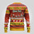 Custom Lithuania Christmas Ugly Christmas Sweater Lietuva Santa Claus With Reindeer - Wonder Print Shop