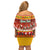 Custom Lithuania Christmas Off Shoulder Short Dress Lietuva Santa Claus With Reindeer - Wonder Print Shop
