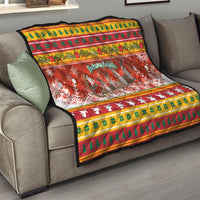 Custom Lithuania Christmas Quilt Lietuva Santa Claus With Reindeer - Wonder Print Shop