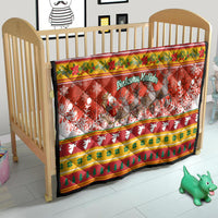 Custom Lithuania Christmas Quilt Lietuva Santa Claus With Reindeer - Wonder Print Shop