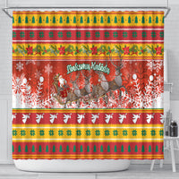 custom-lithuania-christmas-shower-curtain-lietuva-santa-claus-with-reindeer