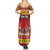 Custom Lithuania Christmas Summer Maxi Dress Lietuva Santa Claus With Reindeer - Wonder Print Shop
