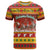 Custom Lithuania Christmas T Shirt Lietuva Santa Claus With Reindeer - Wonder Print Shop
