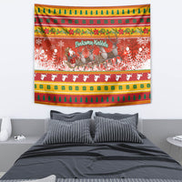 Custom Lithuania Christmas Tapestry Lietuva Santa Claus With Reindeer - Wonder Print Shop