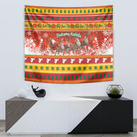 Custom Lithuania Christmas Tapestry Lietuva Santa Claus With Reindeer - Wonder Print Shop