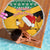 Custom Jamaica Christmas Beach Blanket Jumieka Santa Lion - Wonder Print Shop