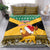 Custom Jamaica Christmas Bedding Set Jumieka Santa Lion - Wonder Print Shop