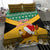 Custom Jamaica Christmas Bedding Set Jumieka Santa Lion - Wonder Print Shop