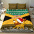 Custom Jamaica Christmas Bedding Set Jumieka Santa Lion - Wonder Print Shop