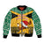 Custom Jamaica Christmas Bomber Jacket Jumieka Santa Lion - Wonder Print Shop