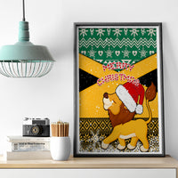 Custom Jamaica Christmas Canvas Wall Art Jumieka Santa Lion - Wonder Print Shop