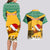 Custom Jamaica Christmas Couples Matching Long Sleeve Bodycon Dress and Hawaiian Shirt Jumieka Santa Lion - Wonder Print Shop
