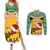 Custom Jamaica Christmas Couples Matching Summer Maxi Dress and Long Sleeve Button Shirt Jumieka Santa Lion - Wonder Print Shop
