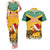 Custom Jamaica Christmas Couples Matching Tank Maxi Dress and Hawaiian Shirt Jumieka Santa Lion - Wonder Print Shop