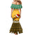 Custom Jamaica Christmas Family Matching Mermaid Dress and Hawaiian Shirt Jumieka Santa Lion - Wonder Print Shop