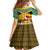 Custom Jamaica Christmas Family Matching Off Shoulder Short Dress and Hawaiian Shirt Jumieka Santa Lion - Wonder Print Shop