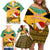 Custom Jamaica Christmas Family Matching Off Shoulder Short Dress and Hawaiian Shirt Jumieka Santa Lion - Wonder Print Shop