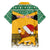 Custom Jamaica Christmas Family Matching Off Shoulder Short Dress and Hawaiian Shirt Jumieka Santa Lion - Wonder Print Shop