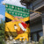 Custom Jamaica Christmas Garden Flag Jumieka Santa Lion - Wonder Print Shop