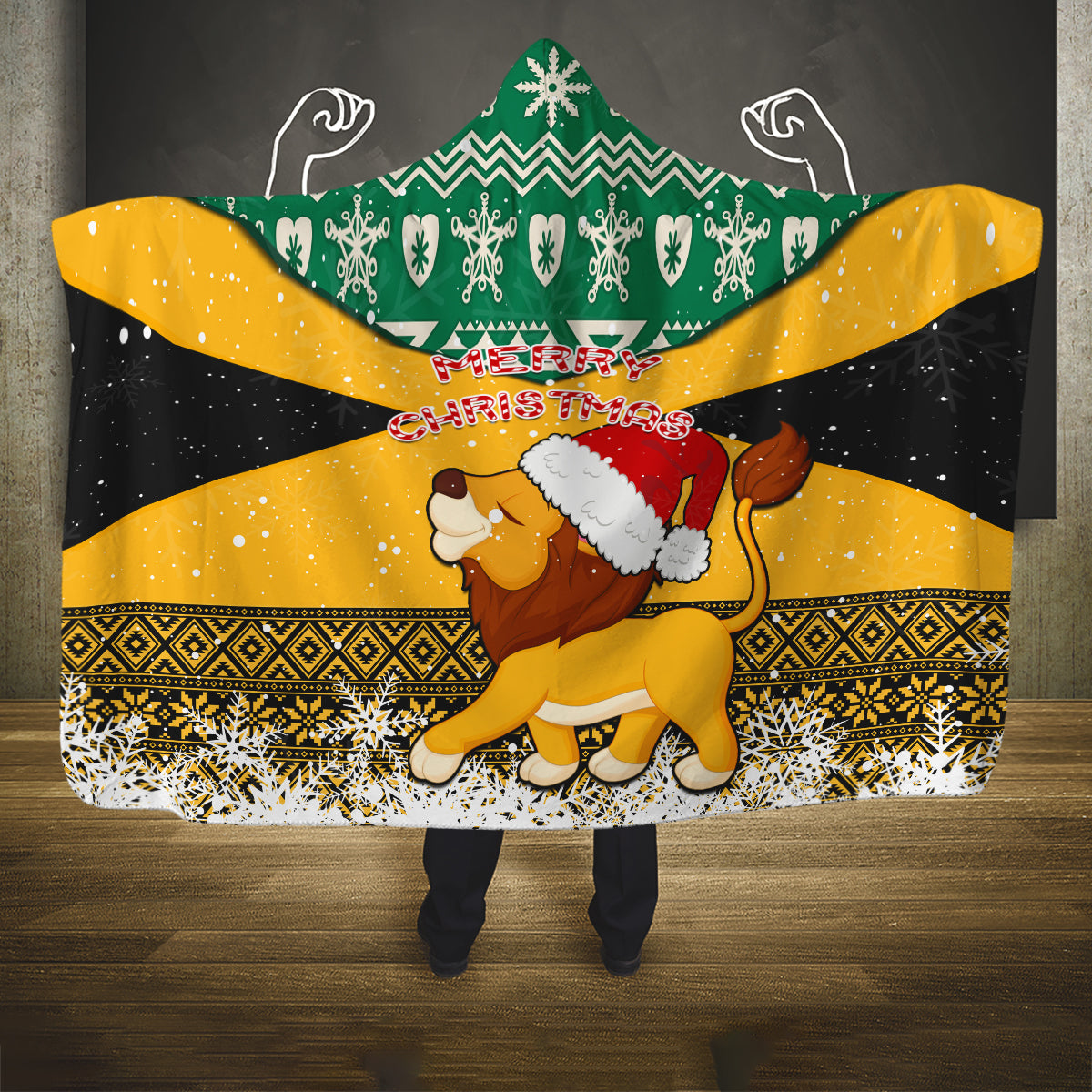 custom-jamaica-christmas-hooded-blanket-jumieka-santa-lion