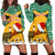 Custom Jamaica Christmas Hoodie Dress Jumieka Santa Lion - Wonder Print Shop
