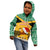 Custom Jamaica Christmas Kid Hoodie Jumieka Santa Lion - Wonder Print Shop