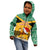 Custom Jamaica Christmas Kid Hoodie Jumieka Santa Lion - Wonder Print Shop