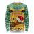 Custom Jamaica Christmas Long Sleeve Shirt Jumieka Santa Lion - Wonder Print Shop