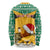 Custom Jamaica Christmas Long Sleeve Shirt Jumieka Santa Lion - Wonder Print Shop