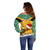 Custom Jamaica Christmas Off Shoulder Sweater Jumieka Santa Lion - Wonder Print Shop